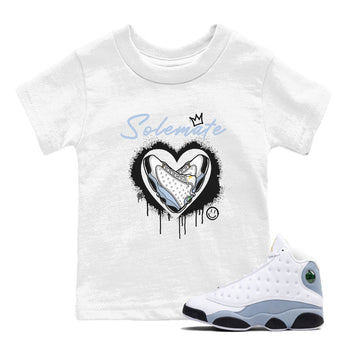 13s Blue Grey shirt to match jordans Solemate sneaker tees Air Jordan 13 Retro Blue Grey SNRT sneaker release tees baby toddler White 1 cotton Shirt