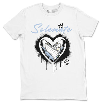 13s Blue Grey shirt to match jordans Solemate sneaker tees Air Jordan 13 Retro Blue Grey SNRT Sneaker Release Tees unisex cotton White 2 crew neck shirt