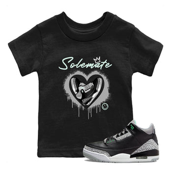 3s Green Glow shirt to match jordans Solemate sneaker tees Air Jordan 3 Retro Green Glow SNRT sneaker release tees baby toddler Black 1 cotton Shirt