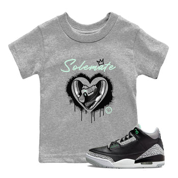 3s Green Glow shirt to match jordans Solemate sneaker tees Air Jordan 3 Retro Green Glow SNRT sneaker release tees baby toddler Heather Grey 1 cotton Shirt