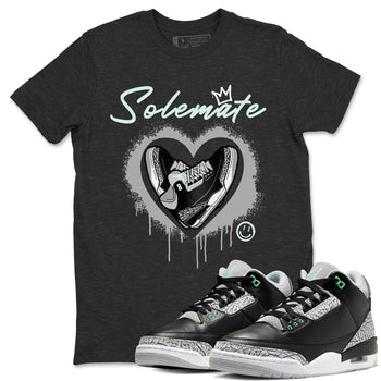 3s Green Glow shirt to match jordans Solemate sneaker tees Air Jordan 3 Retro Green Glow SNRT Sneaker Release Tees unisex cotton Charcoal Heather 1 crew neck shirt