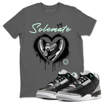 3s Green Glow shirt to match jordans Solemate sneaker tees Air Jordan 3 Retro Green Glow SNRT Sneaker Release Tees unisex cotton Cool Grey 1 crew neck shirt