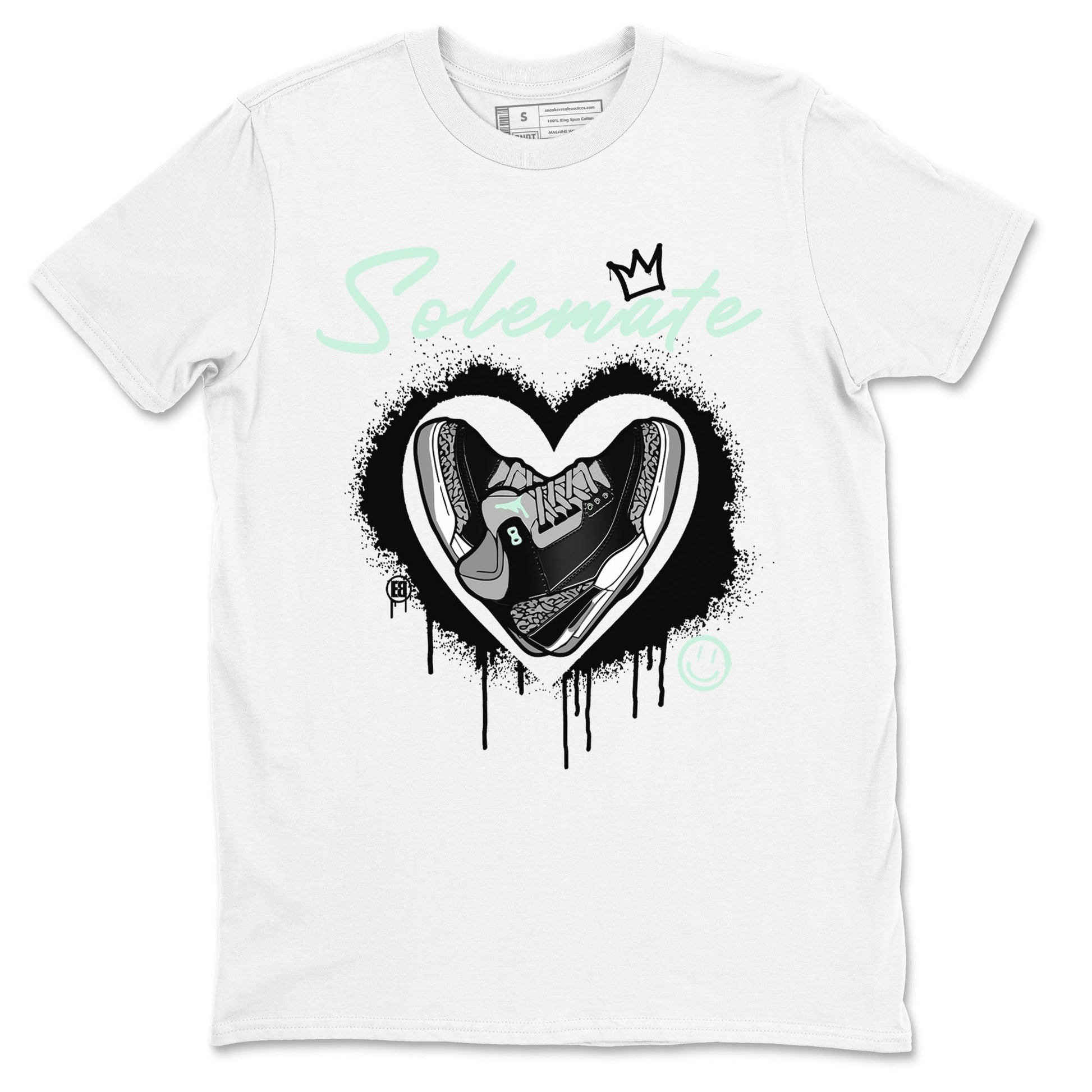 3s Green Glow shirt to match jordans Solemate sneaker tees Air Jordan 3 Retro Green Glow SNRT Sneaker Release Tees unisex cotton White 2 crew neck shirt
