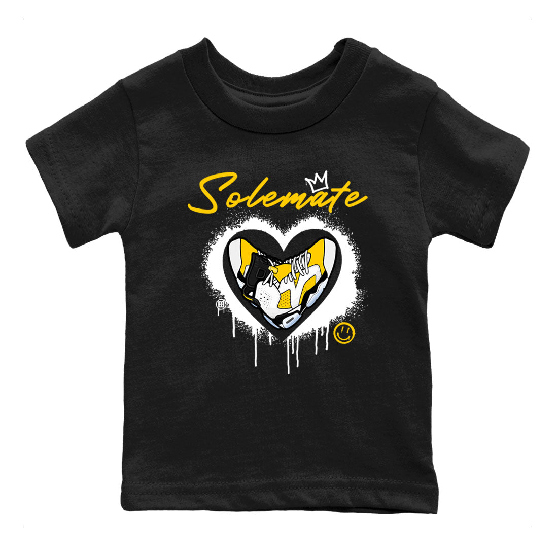 Solemate sneaker match tees to 6s Yellow Ochre street fashion brand for shirts to match Jordans SNRT Sneaker Tees Air Jordan 6 Yellow Ochre unisex t-shirt Black 2 youth shirt
