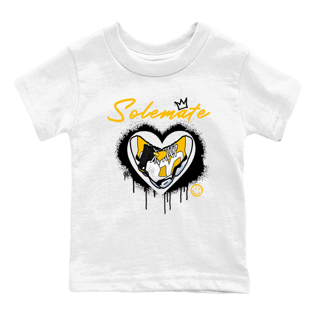 Solemate sneaker match tees to 6s Yellow Ochre street fashion brand for shirts to match Jordans SNRT Sneaker Tees Air Jordan 6 Yellow Ochre unisex t-shirt White 2 youth shirt