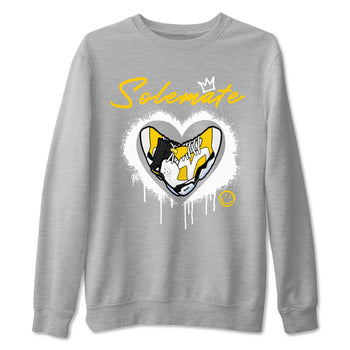 Solemate sneaker match tees to 6s Yellow Ochre street fashion brand for shirts to match Jordans SNRT Sneaker Tees Air Jordan 6 Yellow Ochre unisex t-shirt Heather Grey 2 unisex shirt