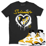 Solemate sneaker match tees to 6s Yellow Ochre street fashion brand for shirts to match Jordans SNRT Sneaker Tees Air Jordan 6 Yellow Ochre unisex t-shirt Black 1 unisex shirt