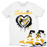 Solemate sneaker match tees to 6s Yellow Ochre street fashion brand for shirts to match Jordans SNRT Sneaker Tees Air Jordan 6 Yellow Ochre unisex t-shirt White 1 unisex shirt