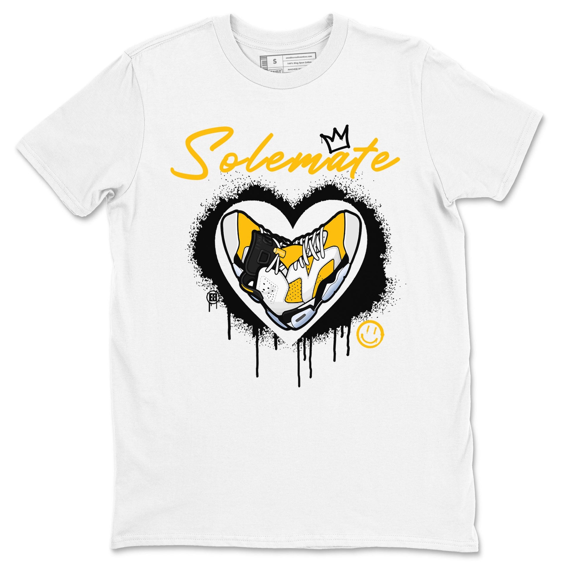 Solemate sneaker match tees to 6s Yellow Ochre street fashion brand for shirts to match Jordans SNRT Sneaker Tees Air Jordan 6 Yellow Ochre unisex t-shirt White 2 unisex shirt