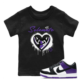 Solemate sneaker match tees to Court Purple Dunks street fashion brand for shirts to match Jordans SNRT Sneaker Tees Dunk Low Court Purple unisex t-shirt Black 1 youth shirt