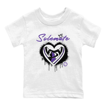 Solemate sneaker match tees to Court Purple Dunks street fashion brand for shirts to match Jordans SNRT Sneaker Tees Dunk Low Court Purple unisex t-shirt White 2 youth shirt