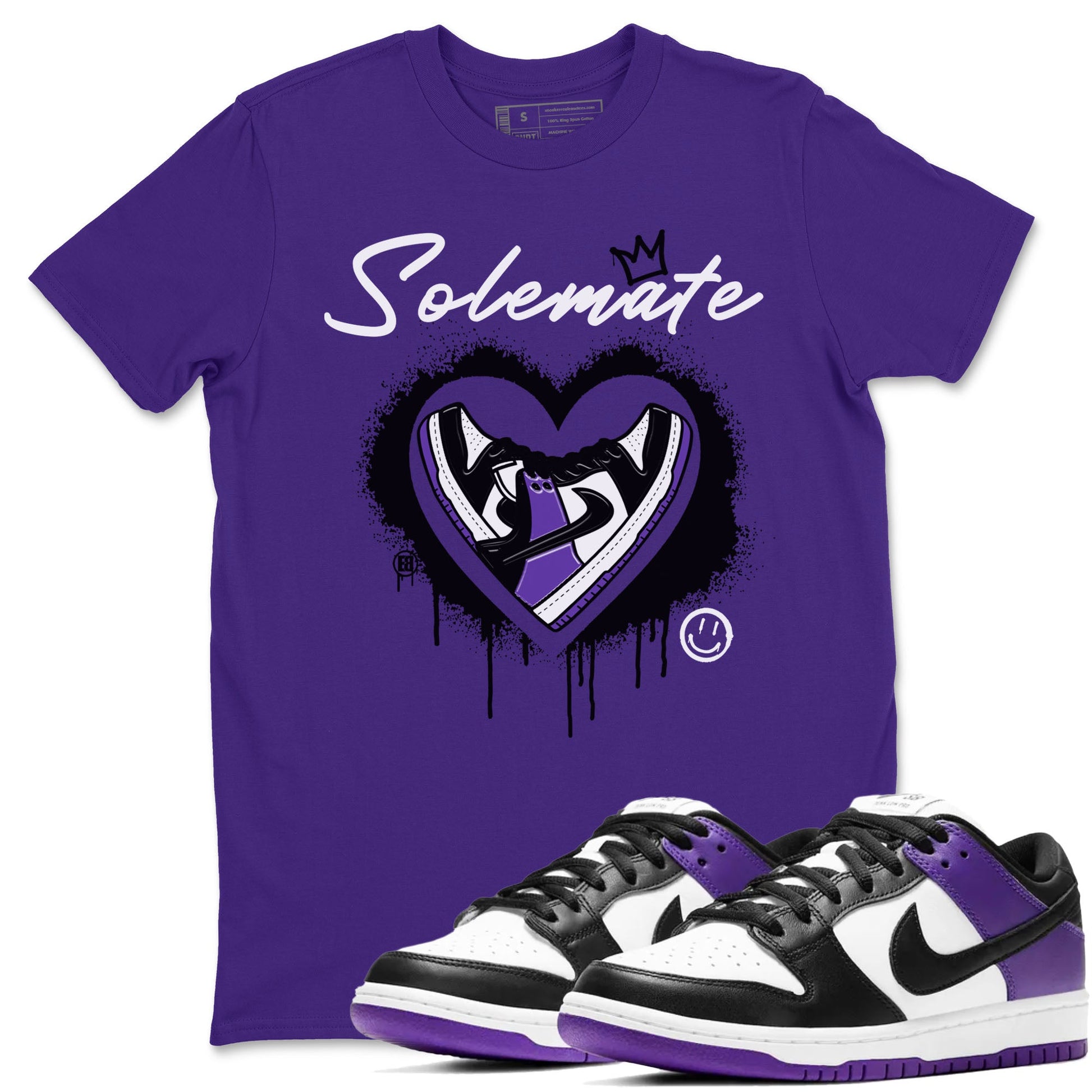 Solemate sneaker match tees to Court Purple Dunks street fashion brand for shirts to match Jordans SNRT Sneaker Tees Dunk Low Court Purple unisex t-shirt Purple 1 unisex shirt