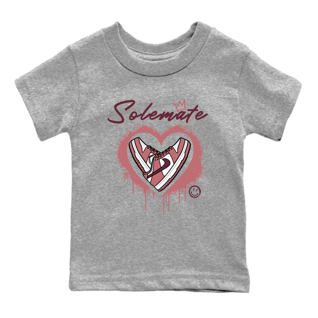 Solemate sneaker match tees to Dunk Valentine's Day street fashion brand for shirts to match Jordans SNRT Sneaker Tees Dunk Valentine's Day unisex t-shirt Heather Grey 2 youth shirt