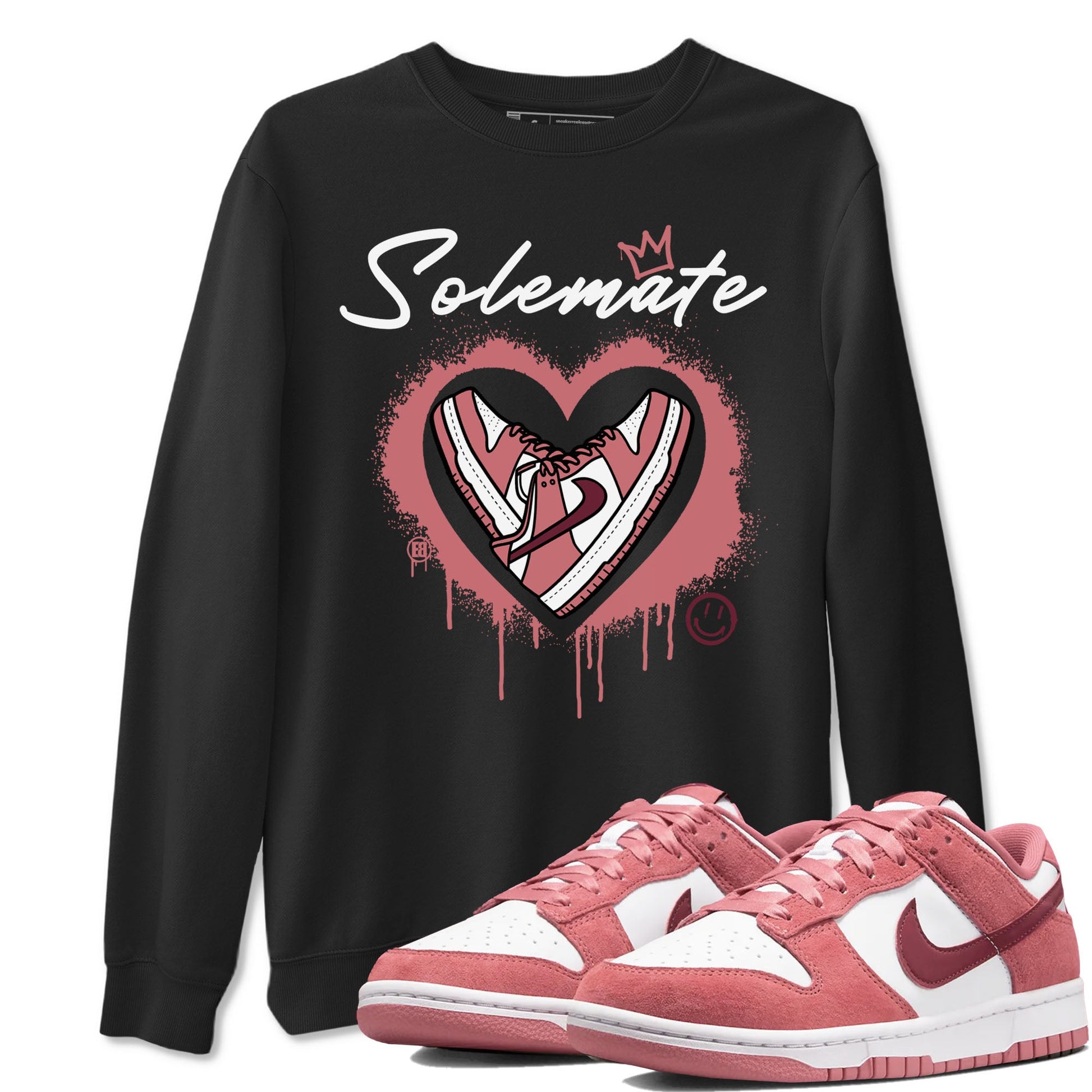 Solemate sneaker match tees to Dunk Valentine's Day street fashion brand for shirts to match Jordans SNRT Sneaker Tees Dunk Valentine's Day unisex t-shirt Black 1 unisex shirt