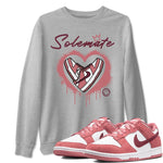 Solemate sneaker match tees to Dunk Valentine's Day street fashion brand for shirts to match Jordans SNRT Sneaker Tees Dunk Valentine's Day unisex t-shirt Heather Grey 1 unisex shirt