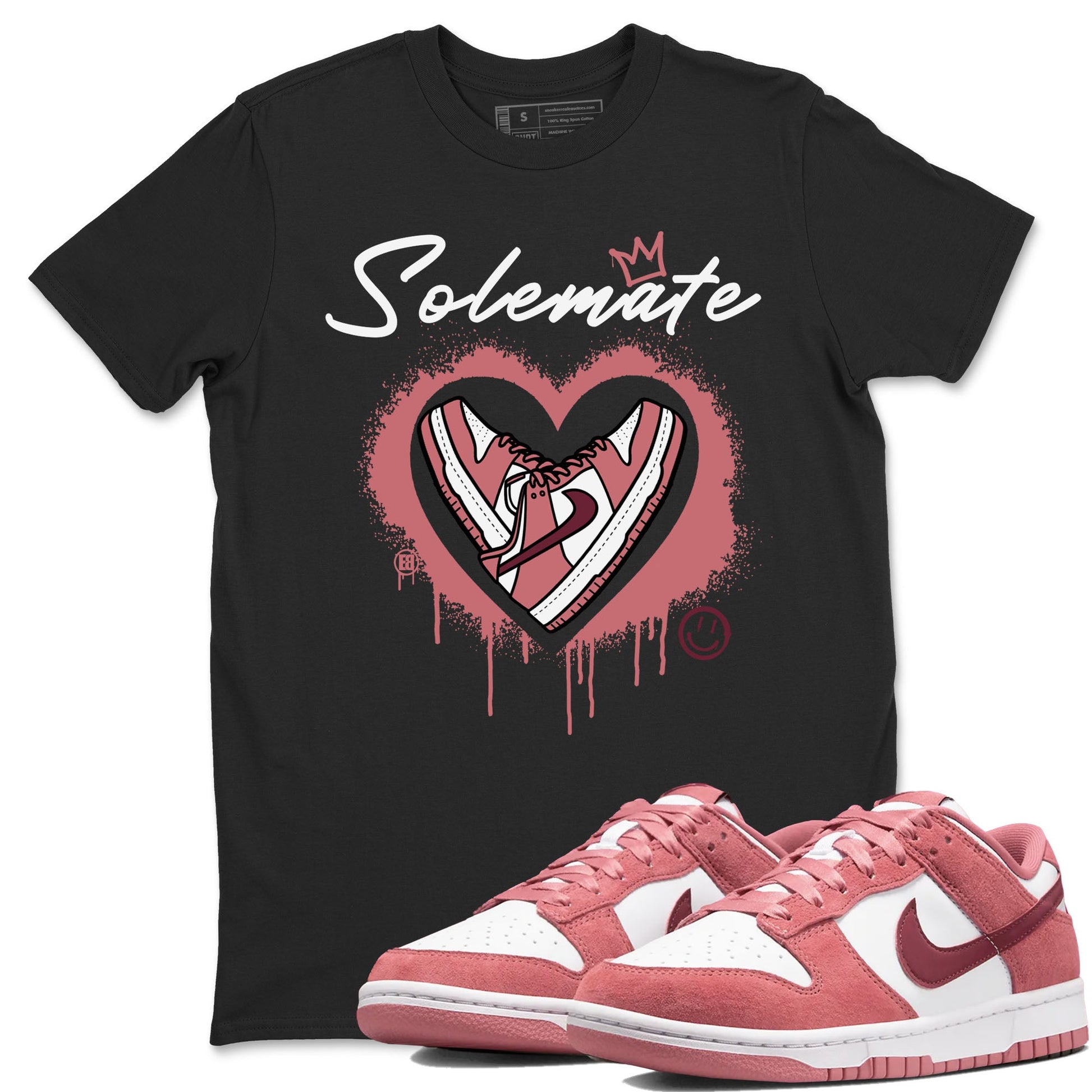 Solemate sneaker match tees to Dunk Valentine's Day street fashion brand for shirts to match Jordans SNRT Sneaker Tees Dunk Valentine's Day unisex t-shirt Black 1 unisex shirt