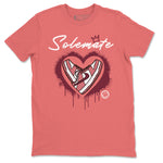 Solemate sneaker match tees to Dunk Valentine's Day street fashion brand for shirts to match Jordans SNRT Sneaker Tees Dunk Valentine's Day unisex t-shirt Coral 2 unisex shirt