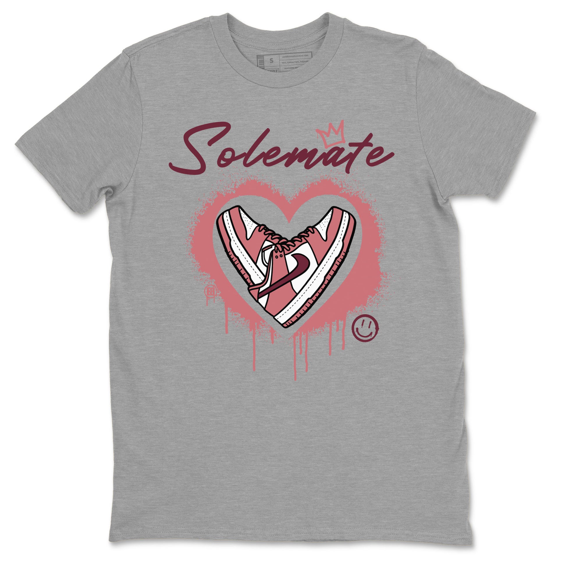 Solemate sneaker match tees to Dunk Valentine's Day street fashion brand for shirts to match Jordans SNRT Sneaker Tees Dunk Valentine's Day unisex t-shirt Heather Grey 2 unisex shirt