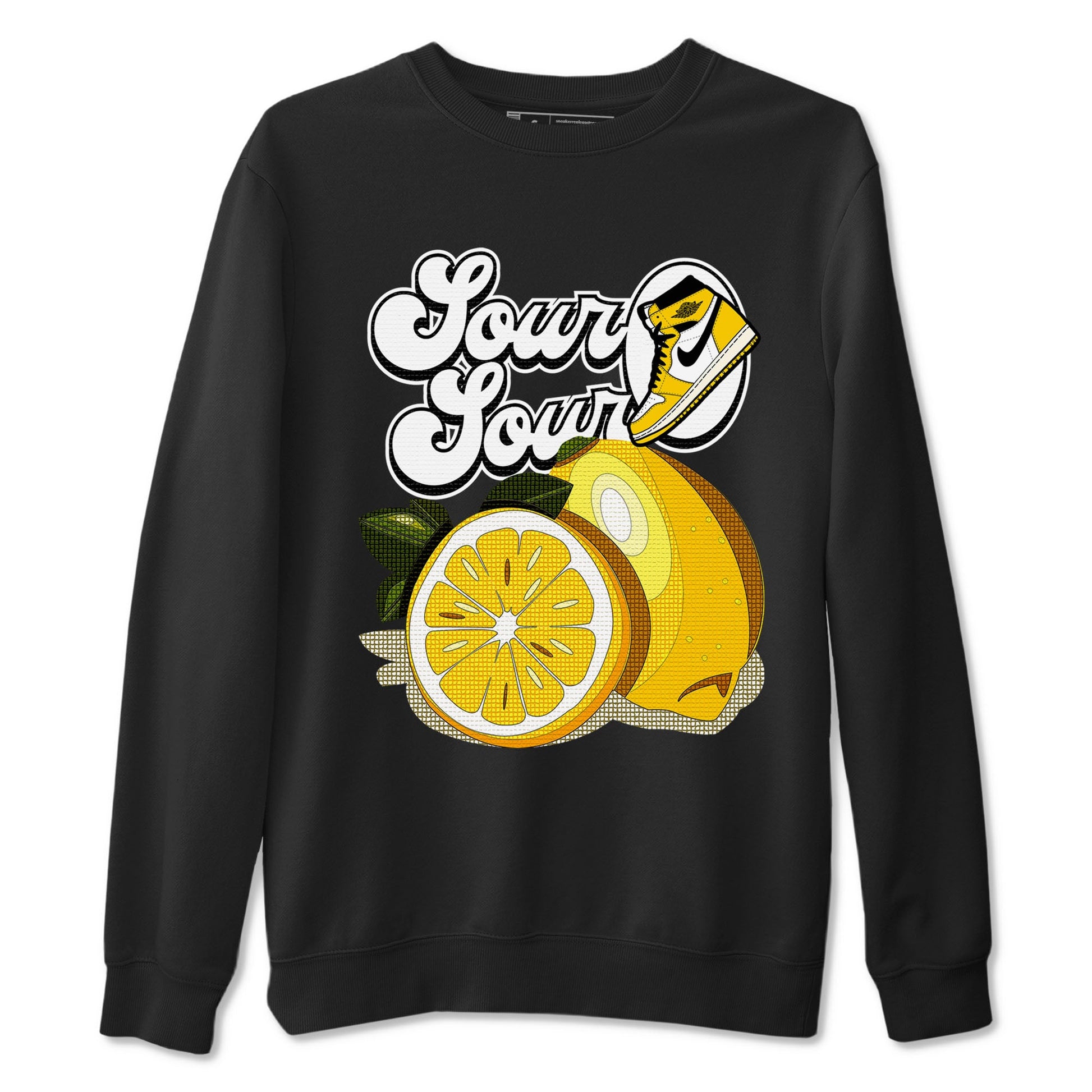 1s Yellow Ochre shirt to match jordans Sour And Sour sneaker tees streetwear brand Air Jordan 1 High OG Yellow Ochre SNRT Sneaker Release Tees unisex cotton Black 2 crew neck shirt