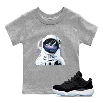 Air Jordan 11 Retro Space shirt to match jordans Space Discovery sneaker tees Air Jordan 11 Black/Varsity Royal SNRT Sneaker Tees Sneaker Matching Cotton Shirt baby toddler Heather Grey 1 cotton Shirt