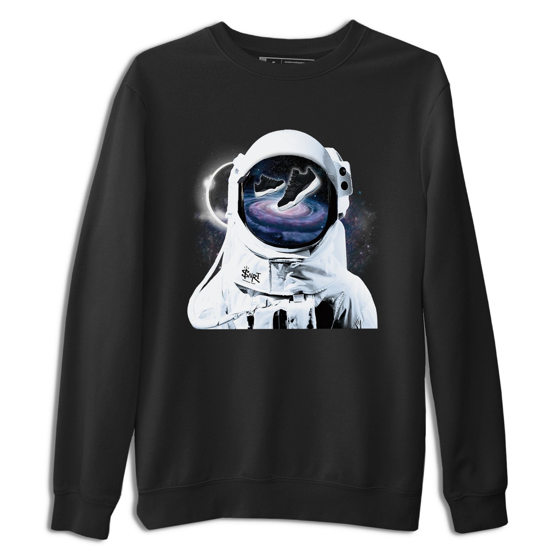 Air Jordan 11 Retro Space shirt to match jordans Space Discovery sneaker tees Air Jordan 11 Black/Varsity Royal SNRT Sneaker Tees Sneaker Matching Cotton Shirt unisex cotton Black 2 crew neck shirt