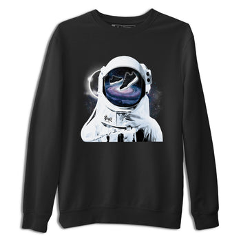 Air Jordan 11 Retro Space shirt to match jordans Space Discovery sneaker tees Air Jordan 11 Black/Varsity Royal SNRT Sneaker Tees Sneaker Matching Cotton Shirt unisex cotton Black 2 crew neck shirt