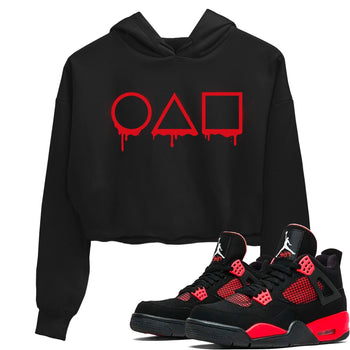 Jordan 4 Red Thunder unique Halloween sneaker tee Squid game Sneaker Tees Jordan 4 Red Thunder Sneaker Release Tees Women's Shirts
