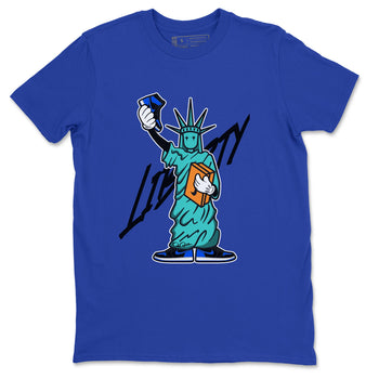 Air Jordan 1 Royal Reimagined shirt to match jordans Statue Of Liberty sneaker tees AJ1 Royal Reimagined SNRT Sneaker Release Tees Unisex Royal Blue 2 T-Shirt