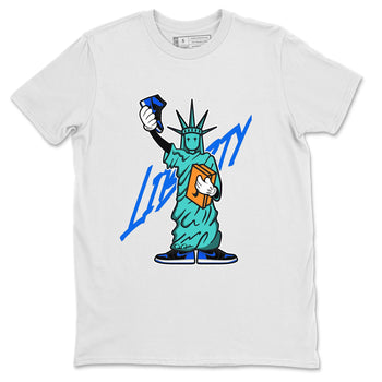 Air Jordan 1 Royal Reimagined shirt to match jordans Statue Of Liberty sneaker tees AJ1 Royal Reimagined SNRT Sneaker Release Tees Unisex White 2 T-Shirt