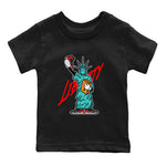 Air Jordan 1 Satin Bred shirt to match jordans Statue Of Liberty sneaker tees AJ1 Satin Bred SNRT Sneaker Release Tees Baby Toddler Black 2 T-Shirt