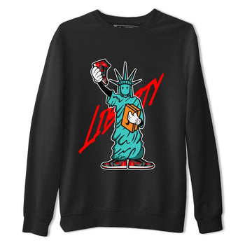 Air Jordan 1 Satin Bred shirt to match jordans Statue Of Liberty sneaker tees AJ1 Satin Bred SNRT Sneaker Release Tees Unisex Black 2 T-Shirt