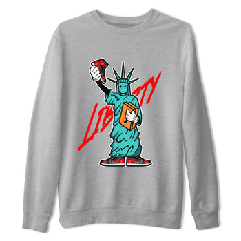 Air Jordan 1 Satin Bred shirt to match jordans Statue Of Liberty sneaker tees AJ1 Satin Bred SNRT Sneaker Release Tees Unisex Heather Grey 2 T-Shirt