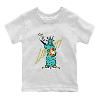 Air Jordan 1 Travis Scott Golf Olive shirt to match jordans Statue Of Liberty sneaker tees AJ1 Travis Scott Golf Olive SNRT Sneaker Release Tees Baby Toddler White 2 T-Shirt