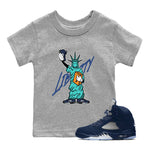 Air Jordan 5 Georgetown shirt to match jordans Statue Of Liberty sneaker tees AJ5 Georgetown SNRT Sneaker Release Tees Baby Toddler Heather Grey 1 T-Shirt