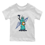 Air Jordan 5 Georgetown shirt to match jordans Statue Of Liberty sneaker tees AJ5 Georgetown SNRT Sneaker Release Tees Baby Toddler White 2 T-Shirt