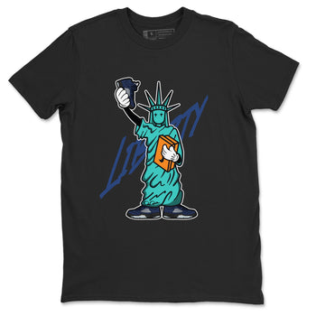 Air Jordan 5 Georgetown shirt to match jordans Statue Of Liberty sneaker tees AJ5 Georgetown SNRT Sneaker Release Tees Unisex Black 2 T-Shirt
