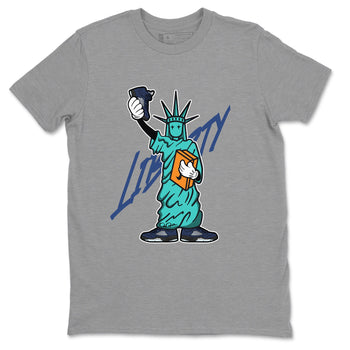 Air Jordan 5 Georgetown shirt to match jordans Statue Of Liberty sneaker tees AJ5 Georgetown SNRT Sneaker Release Tees Unisex Heather Grey 2 T-Shirt