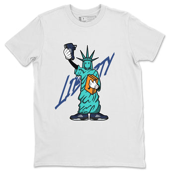 Air Jordan 5 Georgetown shirt to match jordans Statue Of Liberty sneaker tees AJ5 Georgetown SNRT Sneaker Release Tees Unisex White 2 T-Shirt