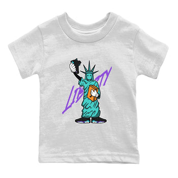 Air Jordan 6 Aqua shirt to match jordans Statue Of Liberty sneaker tees AJ6 Aqua SNRT Sneaker Release Tees Baby Toddler White 2 T-Shirt
