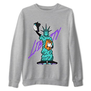 Air Jordan 6 Aqua shirt to match jordans Statue Of Liberty sneaker tees AJ6 Aqua SNRT Sneaker Release Tees Unisex Heather Grey 2 T-Shirt