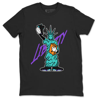Air Jordan 6 Aqua shirt to match jordans Statue Of Liberty sneaker tees AJ6 Aqua SNRT Sneaker Release Tees Unisex Black 2 T-Shirt