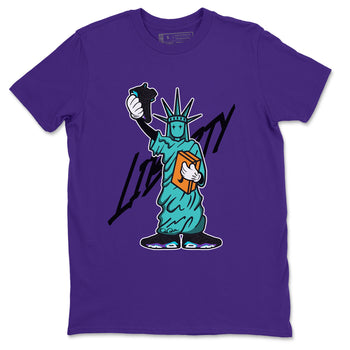 Air Jordan 6 Aqua shirt to match jordans Statue Of Liberty sneaker tees AJ6 Aqua SNRT Sneaker Release Tees Unisex Purple 2 T-Shirt