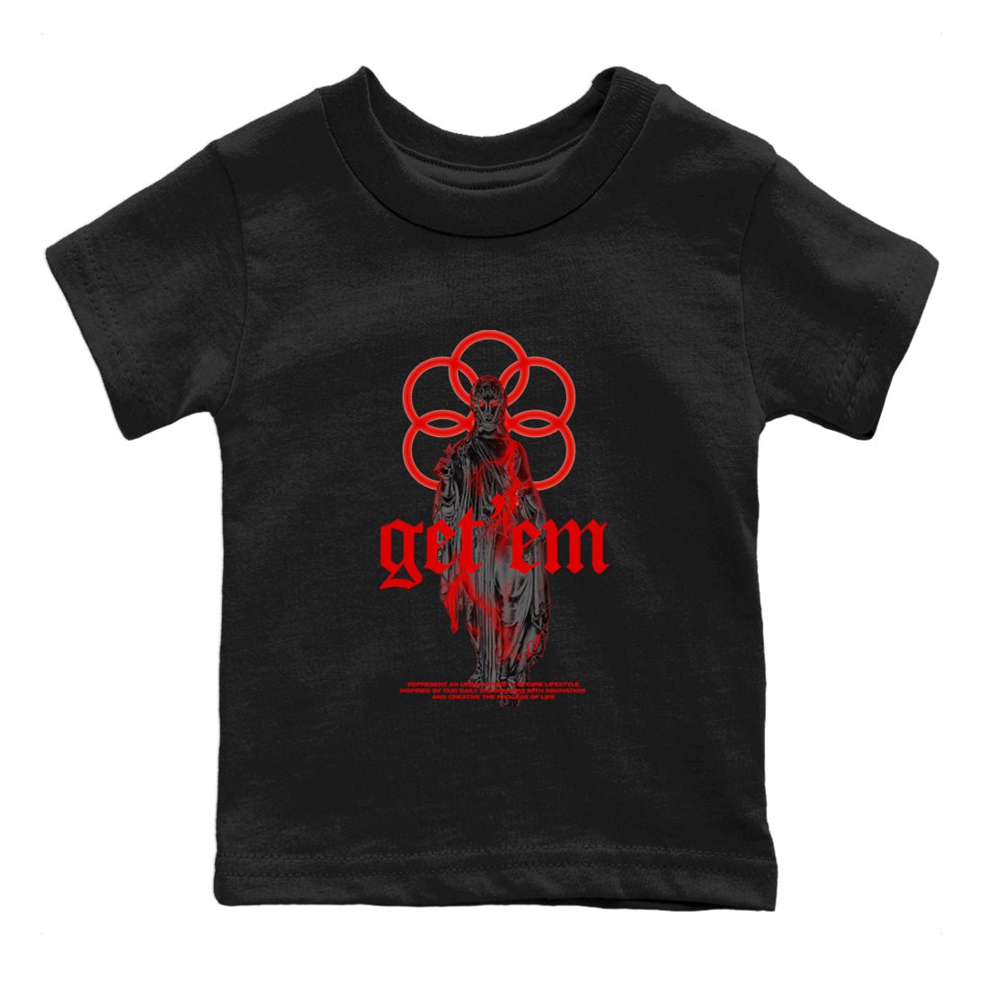 Air Jordan 6 Toro Bravo Statue Woman Baby and Kids Sneaker Tees 3D Graphic Design Shirts AJ6 Toro Bravo Kids Sneaker Tees Washing and Care Tip
