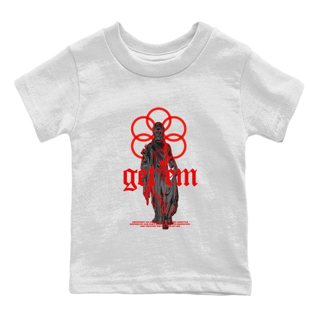 Air Jordan 6 Toro Bravo Sneaker Match Tees Statue Woman Sneaker Tees 3D Graphic Design Shirts AJ6 Toro Bravo Sneaker Release Tees Kids Shirts White 2
