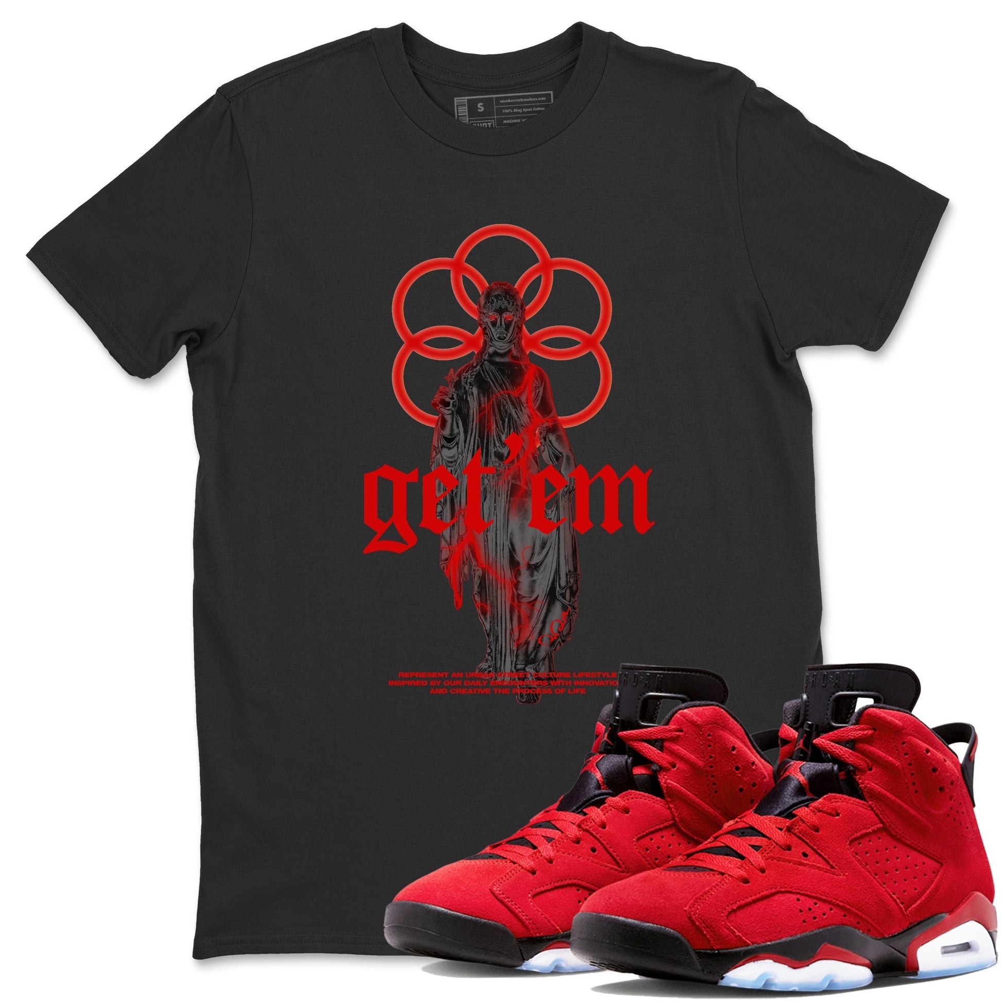 Air Jordan 6 Toro Bravo Sneaker Match Tees Statue Woman Sneaker Tees 3D Graphic Design Shirts AJ6 Toro Bravo Sneaker Release Tees Unisex Shirts Black 1