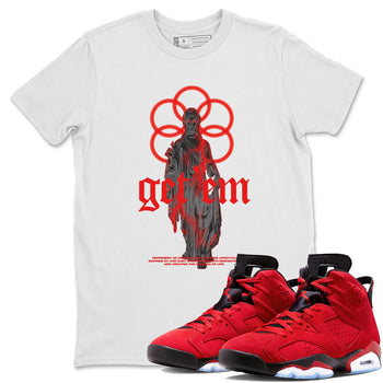 Air Jordan 6 Toro Bravo Sneaker Match Tees Statue Woman Sneaker Tees 3D Graphic Design Shirts AJ6 Toro Bravo Sneaker Release Tees Unisex Shirts White 1