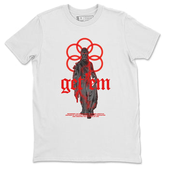 Air Jordan 6 Toro Bravo Sneaker Match Tees Statue Woman Sneaker Tees 3D Graphic Design Shirts AJ6 Toro Bravo Sneaker Release Tees Unisex Shirts White 2