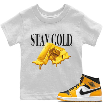 Jordan 1 Taxi Sneaker Match Tees Stay Gold Sneaker Tees Jordan 1 Taxi Sneaker Release Tees Kids Shirts