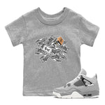 Air Jordan 4 Retro Frozen Moments shirt to match jordans Sticker Pack sneaker tees AJ4 Frozen Moments SNRT Sneaker Release Tees Baby Toddler Heather Grey 1 T-Shirt