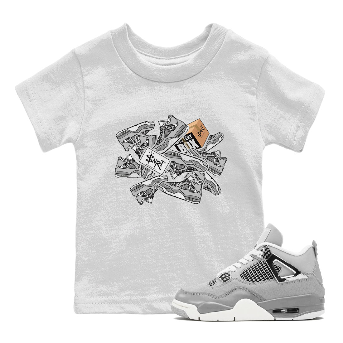 Air Jordan 4 Retro Frozen Moments shirt to match jordans Sticker Pack sneaker tees AJ4 Frozen Moments SNRT Sneaker Release Tees Baby Toddler White 1 T-Shirt